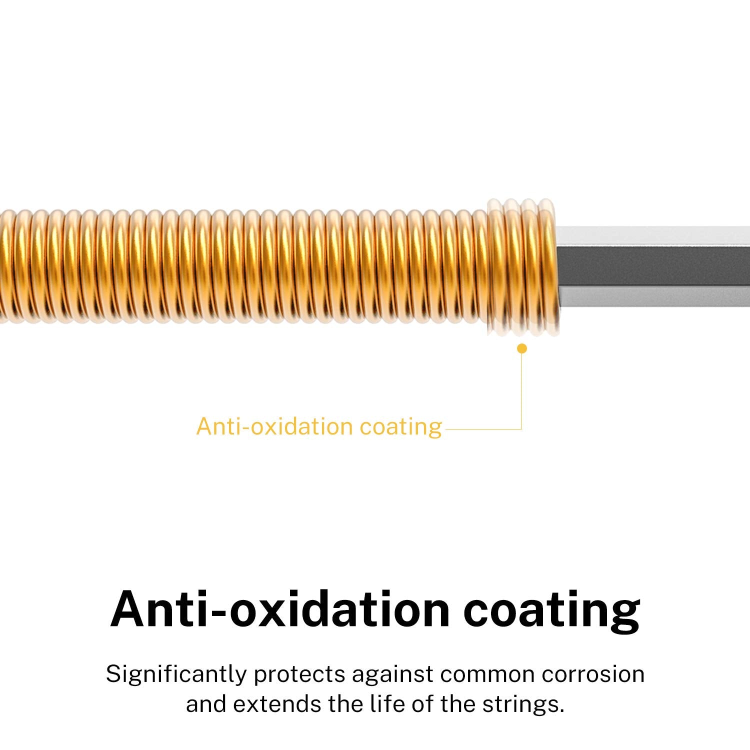 Donner Light Acoustic Guitar Strings Phosphor Bronze Coated 10 Sets of 6 Hex Steel String 11-50 DAS-20L